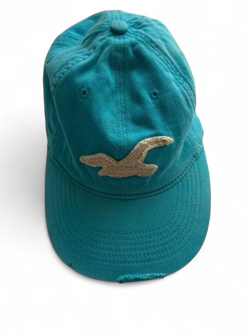 Rare Y2K Hollister Teal Baseball Cap With White Embroidered Seagull - Unisex